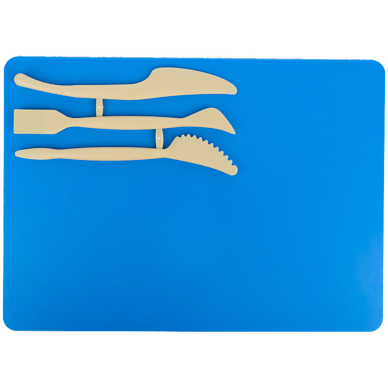 Modeling set Kite K17-1140-02, baseplate and 3 different modeling tools, blue