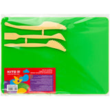 Modeling set Kite K17-1140-04, baseplate and 3 different modeling tools, green Modeling set Kite K17-1140-04, baseplate and 3 different modeling tools, green