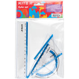 Set ruler 15 cm, 2 triangle rulers, protractor (blue stripe) K17-280-07 Set ruler 15 cm, 2 triangle rulers, protractor (blue stripe) K17-280-07