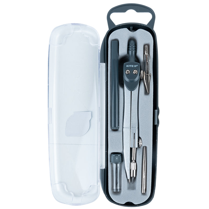Drawing instruments set, grey Kite K18-384-03