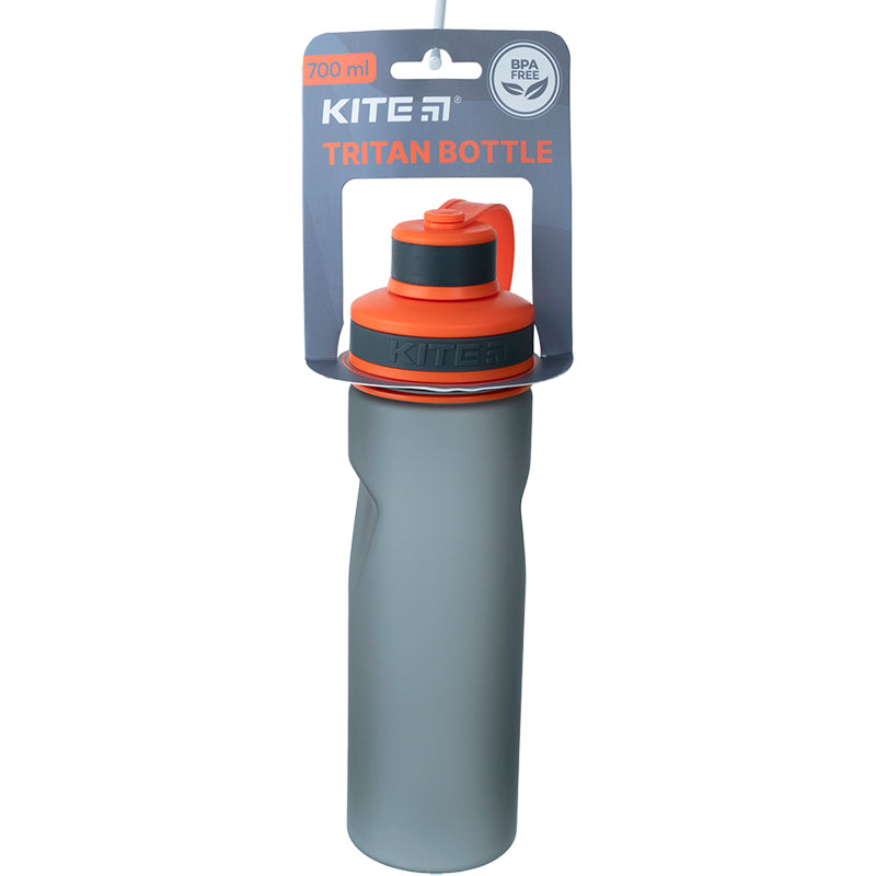 Water bottle Kite K21-398-01, 700 ml, grey-orange