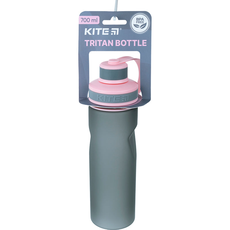 Water bottle Kite K21-398-03, 700 ml, grey-pink
