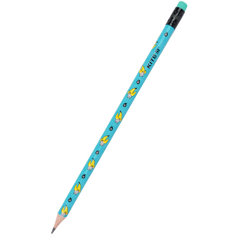 Graphite pencil with eraser Kite Bananas K21-056-4