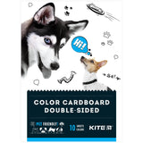 Color cardboard, double-sided Kite Dogs K22-289, А5, 10 sheets/10 colors Color cardboard, double-sided Kite Dogs K22-289, А5, 10 sheets/10 colors