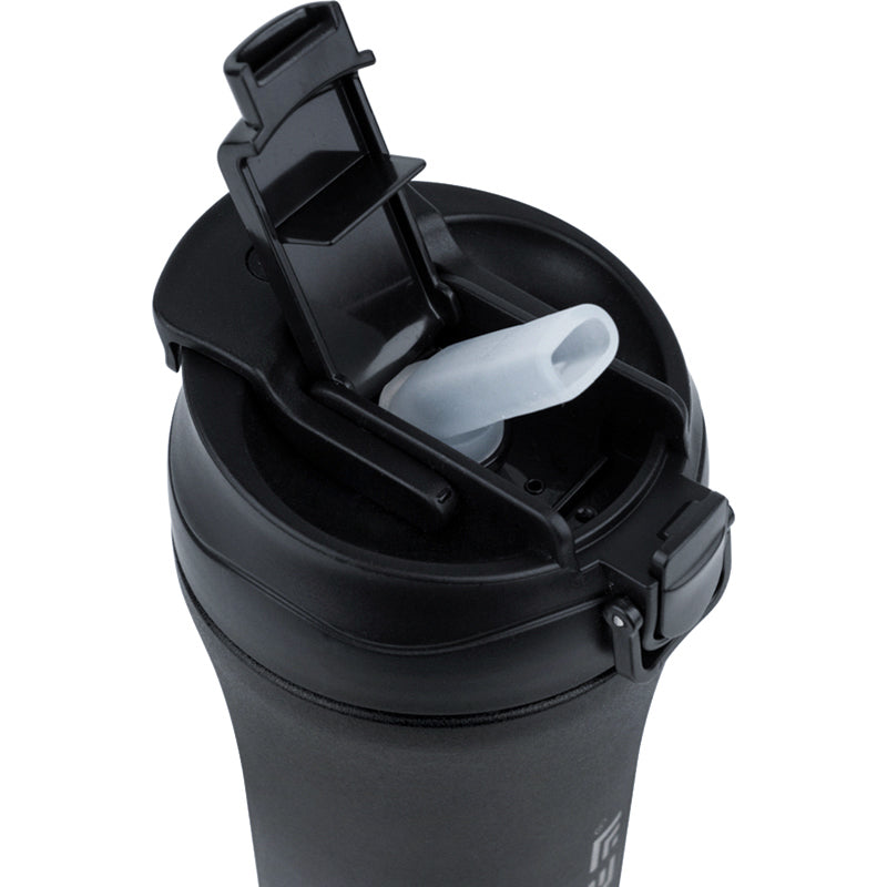 Thermomug with a straw Kite K22-457-01, 400 ml, black