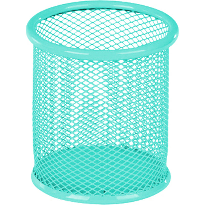 Pen stand Kite K22-2110-16, 80х80х100 mm, round, metal, turquoise