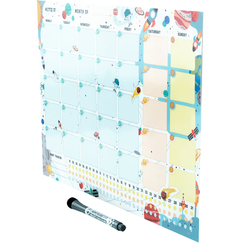 Wall-mounted monthly planner Kite Space K22-470-1, А3