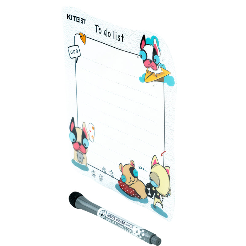 Wall-mounted planner To do list Kite Funny dogs K22-472-3, А5