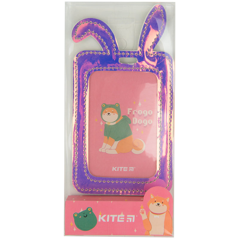 Бейдж Kite Bunny K22-449-02, з голографічним ефектом, малиновий