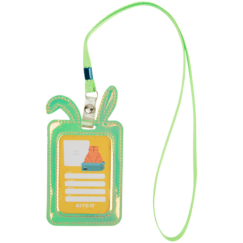 Бейдж Kite Bunny K22-449-03, з голографічним ефектом, зелений