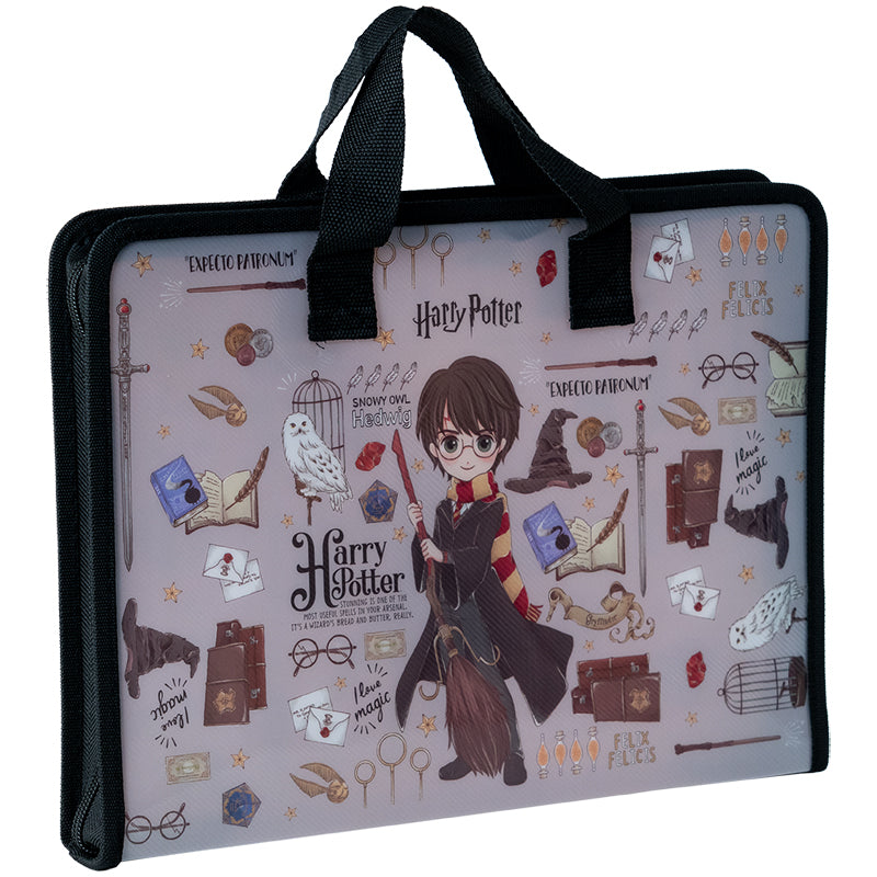 Folder-briefcase with zipper Kite Harry Potter HP23-202, 1 compartment, A4