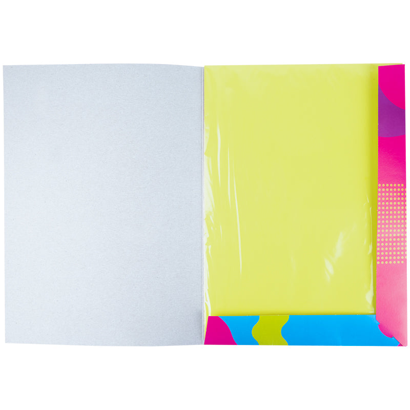 Color neon paper Kite Fantasy K22-252-2, A4, 10 sheets/5 colors