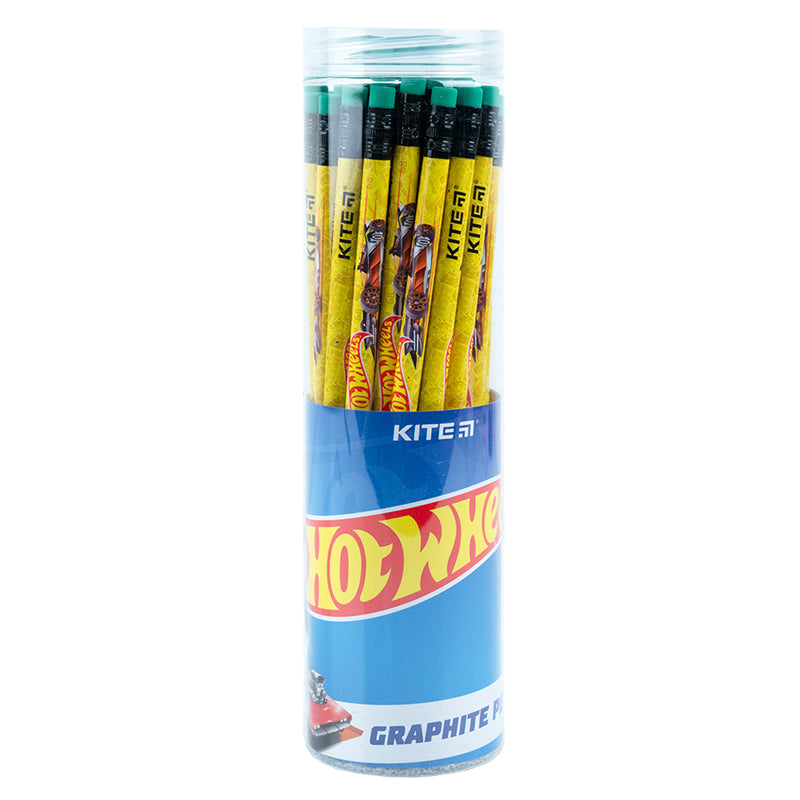 Graphite pencil with eraser Kite Hot Wheels HW23-056