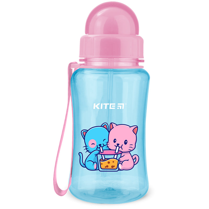 Water bottle Kite Cats K23-399-1, 350 ml, light blue