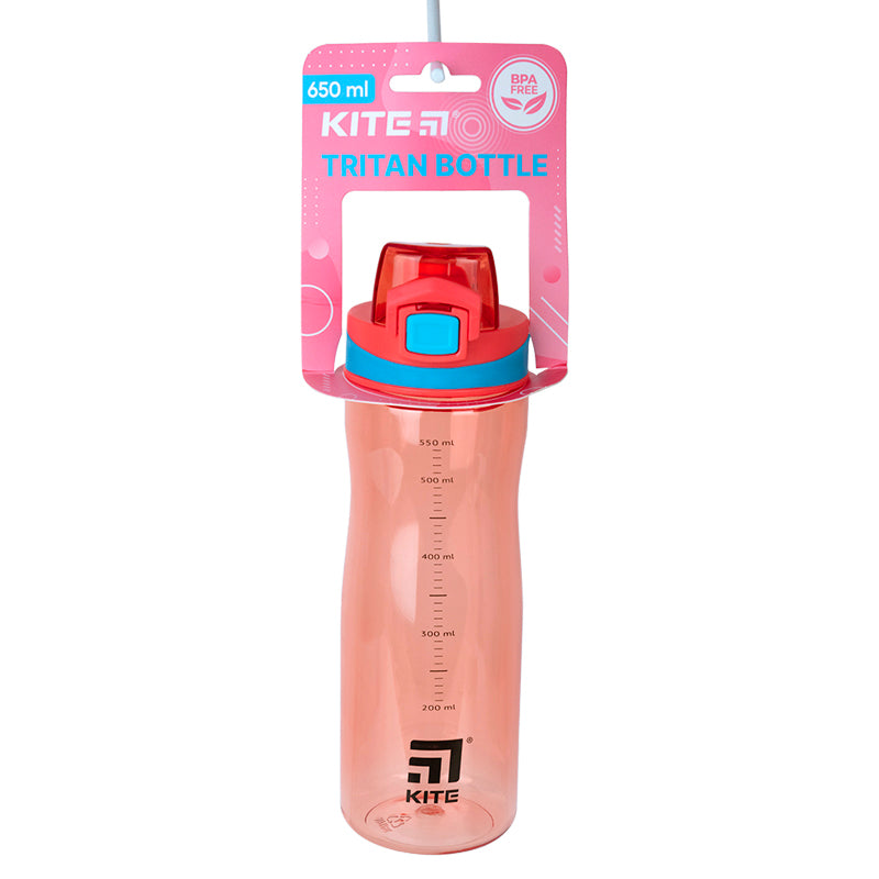 Water bottle Kite K23-395-1, 650 ml, pink