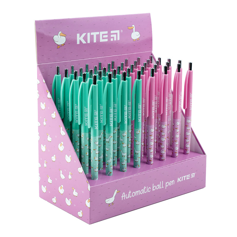 Ballpoint pen Kite Happy Goose K23-361-2, retractable, blue