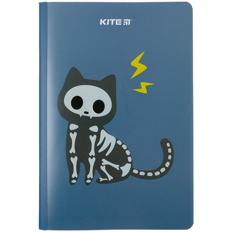 Notebook platic double cover Kite Cat sceleton K23-460-1, А5+, 40 sheets