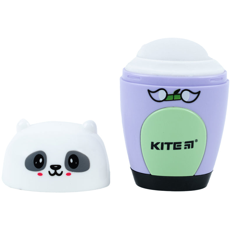 Sharpener with container and eraser Kite Jungle K23-366, assorted