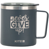 Thermomug Kite Never give up K22-379-01-1, 400 ml, grey Thermomug Kite Never give up K22-379-01-1, 400 ml, grey