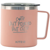 Thermomug Kite Cute but phycho K22-379-03-1, 400 ml, powder Thermomug Kite Cute but phycho K22-379-03-1, 400 ml, powder