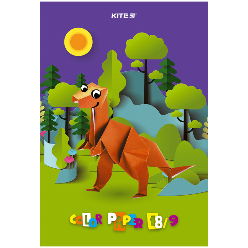 Color paper single-sided Kite K23-1250 (18 sheets/ 9 colors), А4