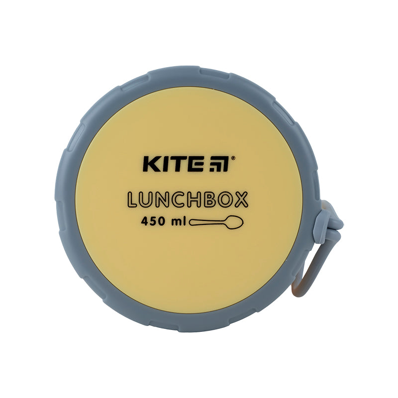 Lunchbox round Kite K23-187-1, 450 ml, yellow