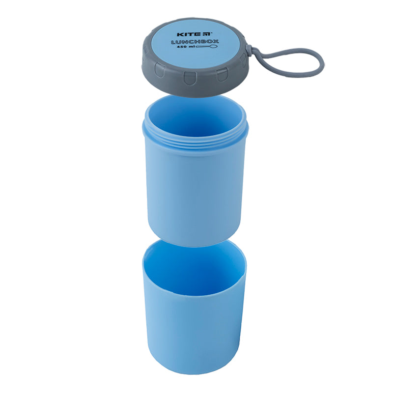 Lunchbox round Kite K23-187-2, 450 ml, blue