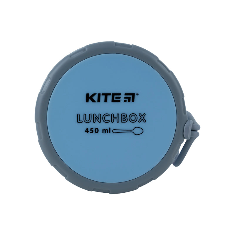 Lunchbox round Kite K23-187-2, 450 ml, blue