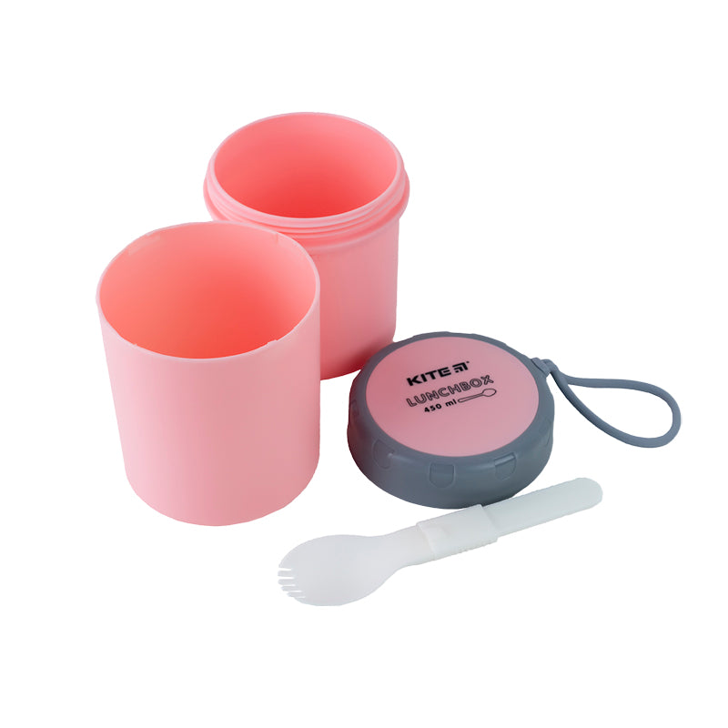 Lunchbox round Kite K23-187-3, 450 ml, pink