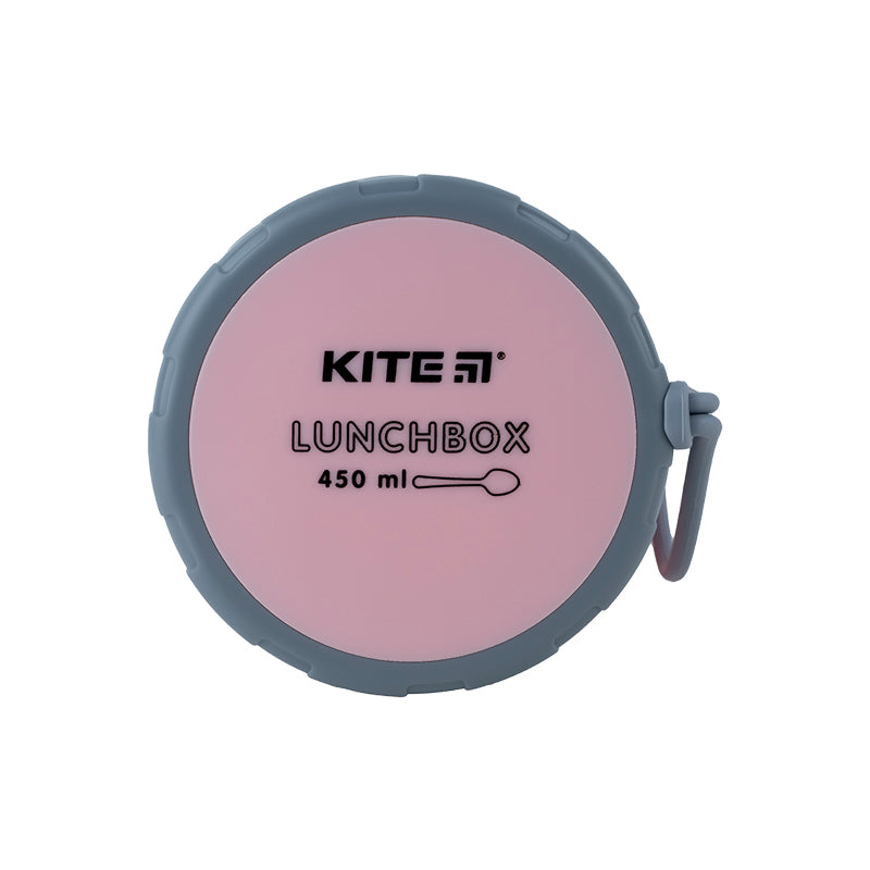 Lunchbox round Kite K23-187-3, 450 ml, pink