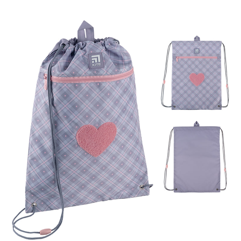 Shoe bag Kite Fluffy Heart K24-601M-23