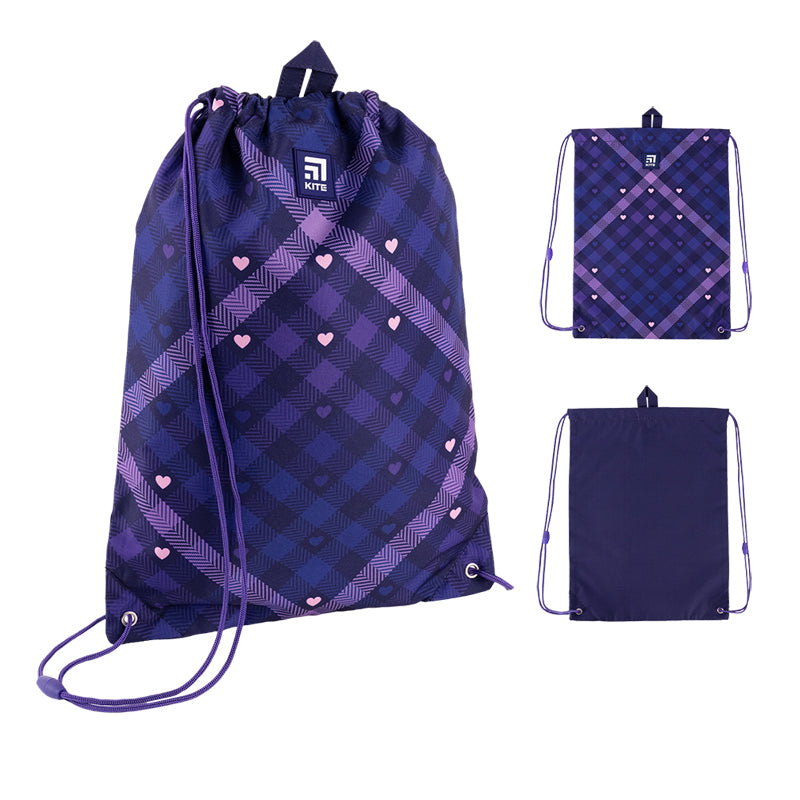 Shoe bag Kite Check and Hearts K24-600M-1