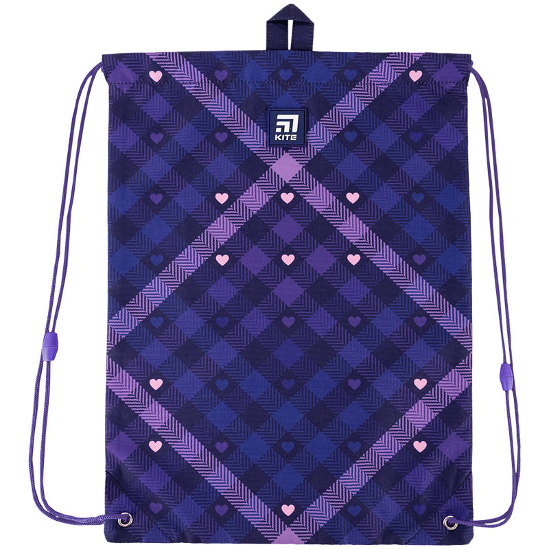 Shoe bag Kite Check and Hearts K24-600M-1