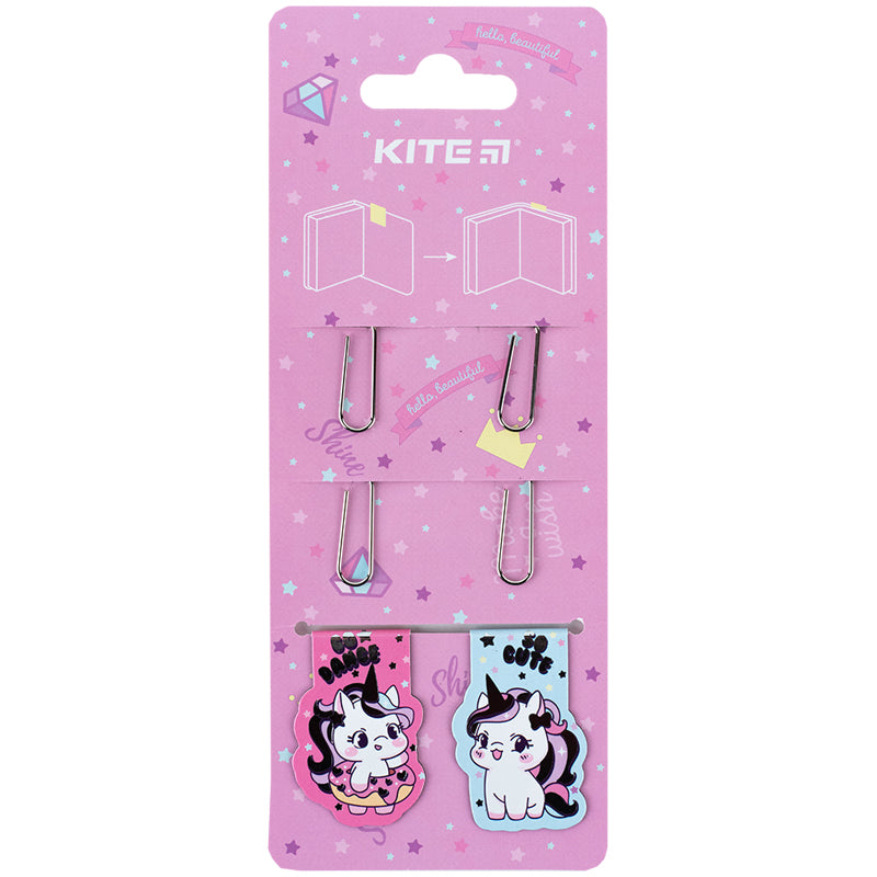 Set of magnetic bookmarks with shaped clips Kite Diamond K24-495-1