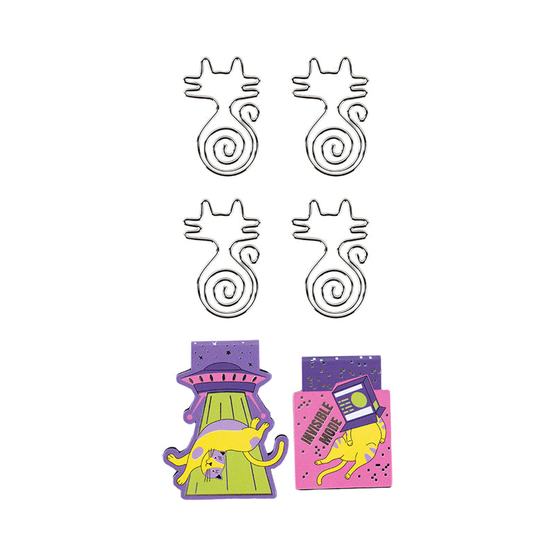 Set of magnetic bookmarks with shaped clips Kite Cat K24-495-2