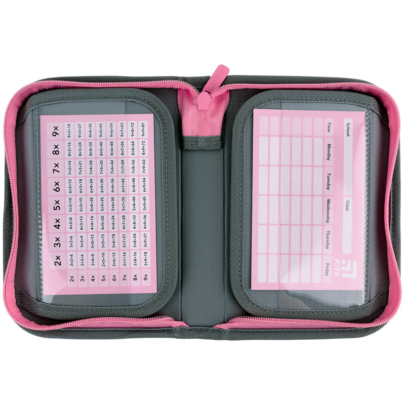 Pencil case without stationery Kite College Line K24-622-1, 1 compartment, 2 folds