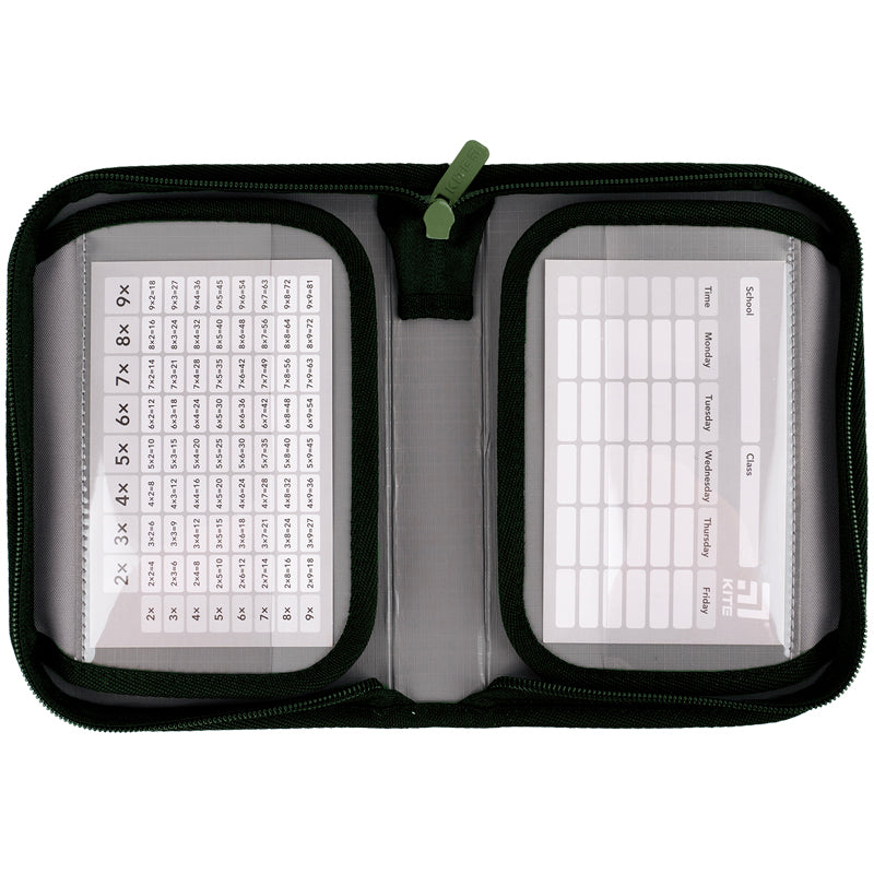 Pencil case without stationery Kite Air Force K24-622-10, 1 compartment, 2 folds