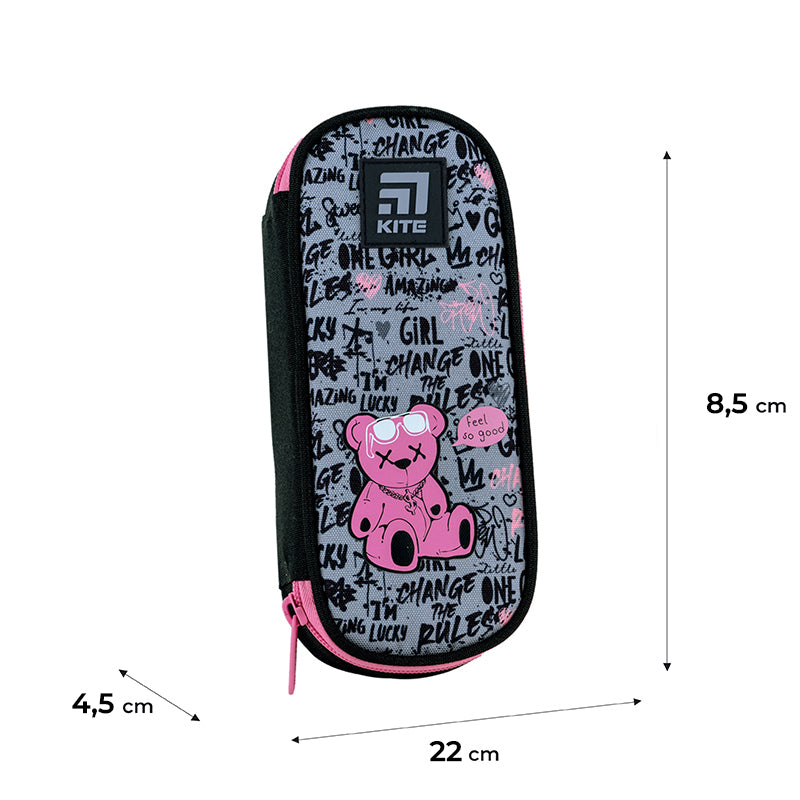Pencil case Kite Lucky Girl K24-599-1