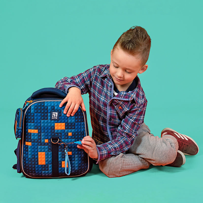 Hard-shaped school backpack Kite Education Blocks K24-555S-6