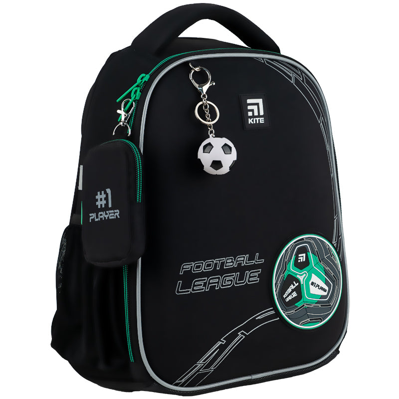 Hard-shaped school backpack Kite Education Football K24-555S-9
