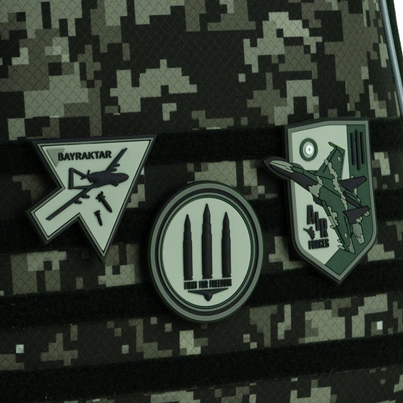 Hard-shaped school backpack Kite Education Air Force K24-531M-3