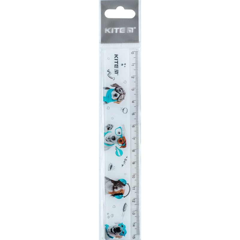 Лінійка пластикова Kite Dogs K24-090-1, 15 см