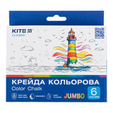 Крейда кольорова Kite Classic Jumbo K-073, 6 кольорів Крейда кольорова Kite Classic Jumbo K-073, 6 кольорів