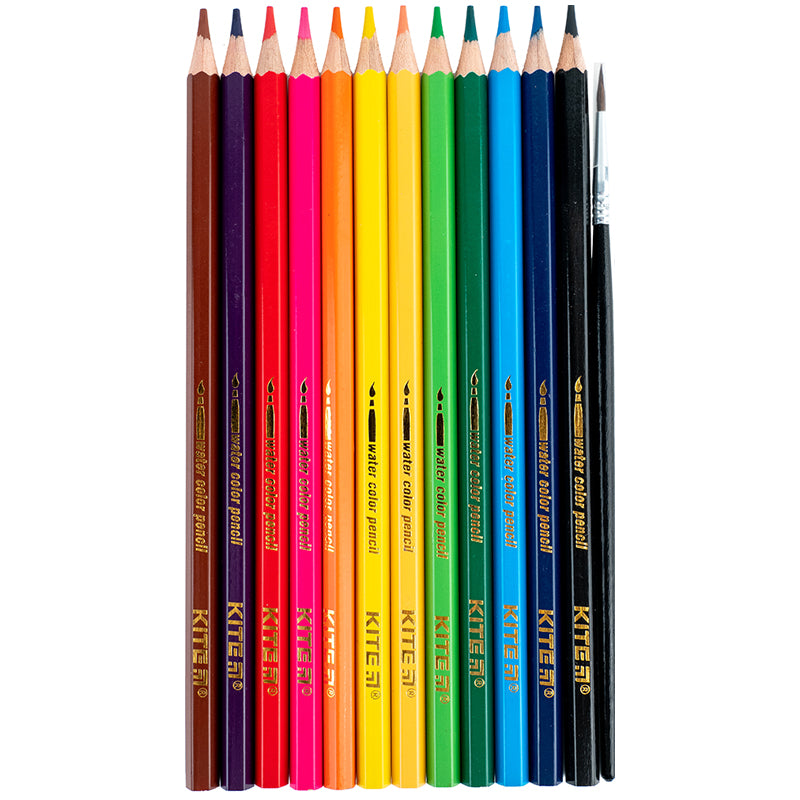 Aquarelle watercolor pencils Kite Classic K-1049, 12 pcs.
