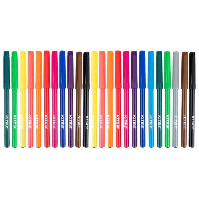 Set of fiber-tipped pens Kite Classic K-456, 24 colors