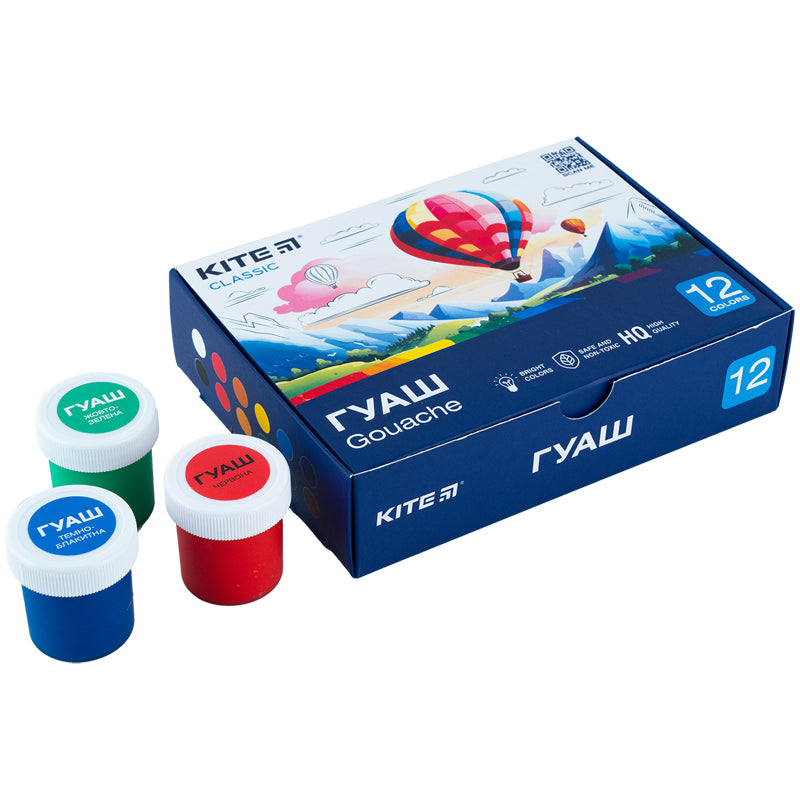 Gouache Kite Classic K-063, 12 colors