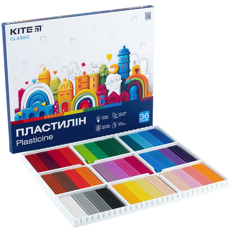Plasticine Kite Classic K-078, 36 colors, 720 g
