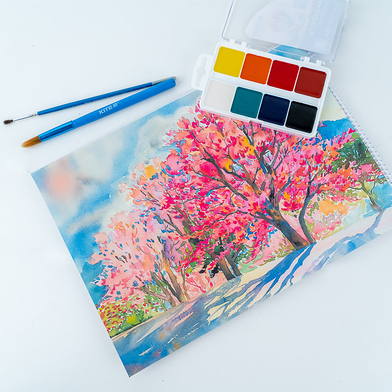 Watercolor paints Kite Classic K-065, 8 colors