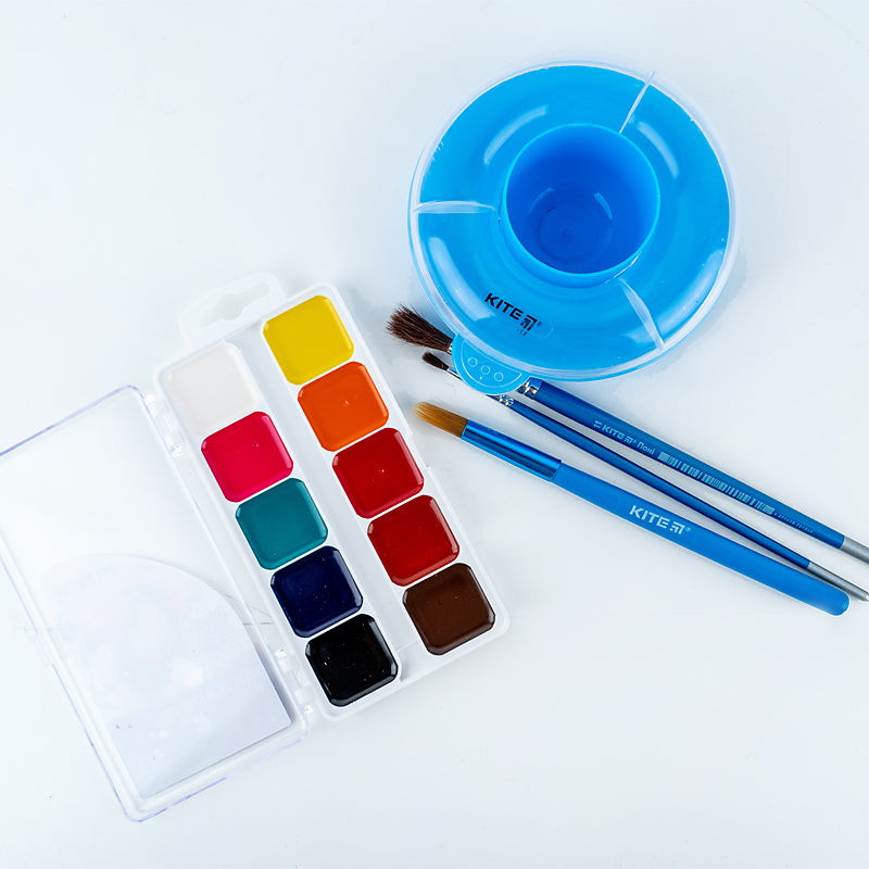 Watercolor paints Kite Classic K-060, 10 colors