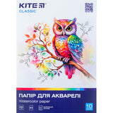 Watercolor paper Kite Classic K-268, А3, 10 sheets, 200 g/m2 Watercolor paper Kite Classic K-268, А3, 10 sheets, 200 g/m2
